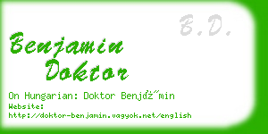 benjamin doktor business card